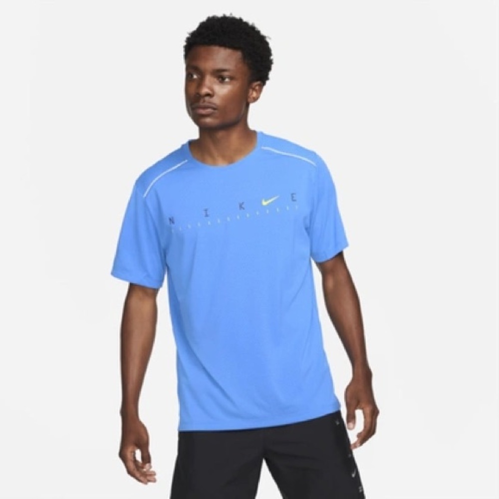 Nike Dri-Fit Miler Future Fast Running Shirt in Pacific Blue - Size L